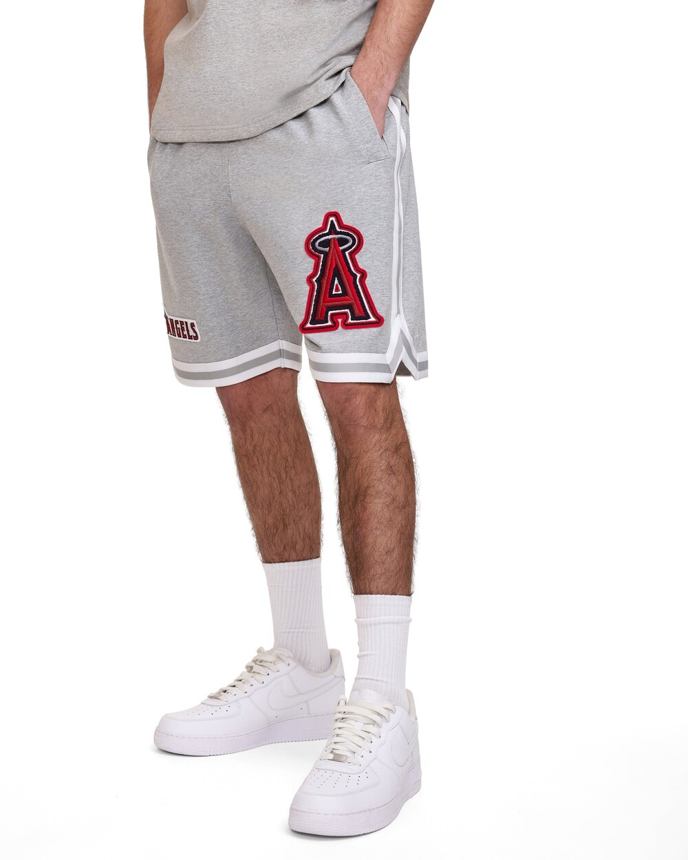 New Era Los Angeles Angels Gray Logo Select Shorts - Size S